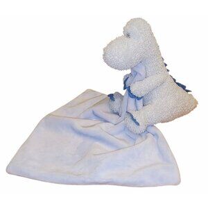 Cupcakes & Cartwheels Blue Dino Dinosaur Plush Lovey Security Blanket Blanky